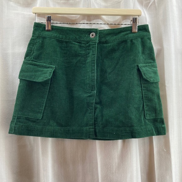 Cotton On Dresses & Skirts - Cotton On Cord Utility Skirt Deep Green Cargo Pocket Mini 6 Streetwear Casual‎